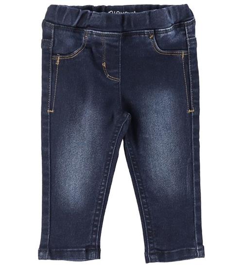 Minymo Bukser - Stretch Slim Fit - MÃ¸rkeblÃ¥ Denim