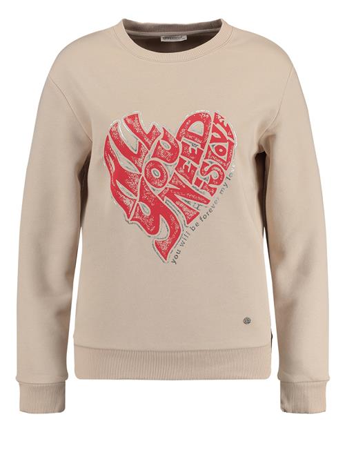 Se Key Largo Sweatshirt 'NEED'  beige / rød ved About You