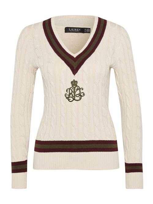 Se Lauren Ralph Lauren Petite Pullover 'MEREN'  creme / oliven / vinrød ved About You