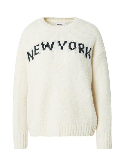 Se STUDIO SELECT Pullover 'Leoni'  sort / offwhite ved About You