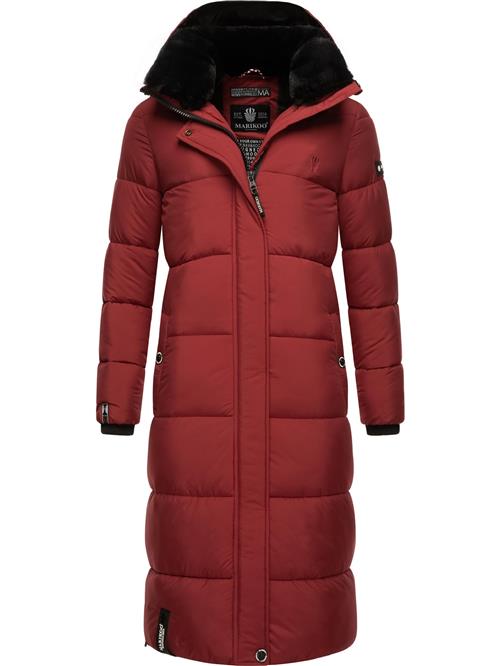 MARIKOO Vinterfrakke  mørkerød / sort / offwhite