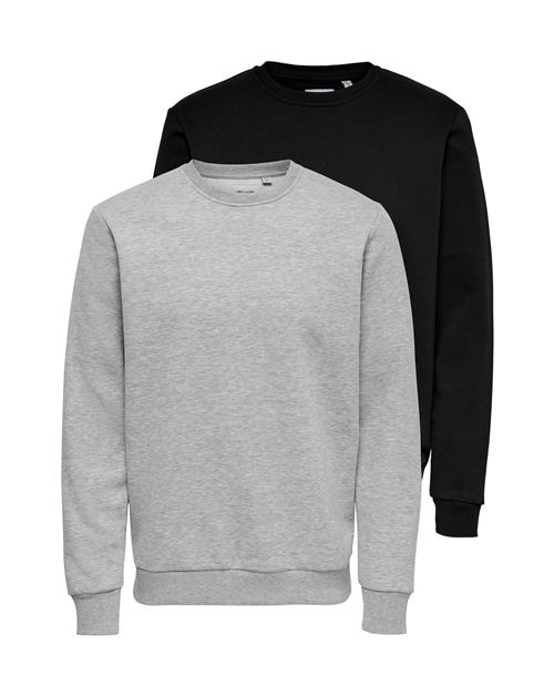 Only & Sons Sweatshirt  grå-meleret / sort