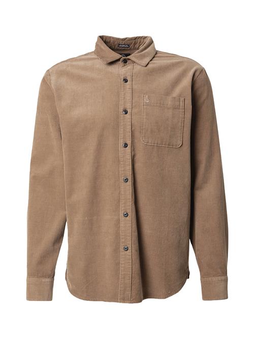 Volcom Skjorte 'ZANDER'  camel / hvid