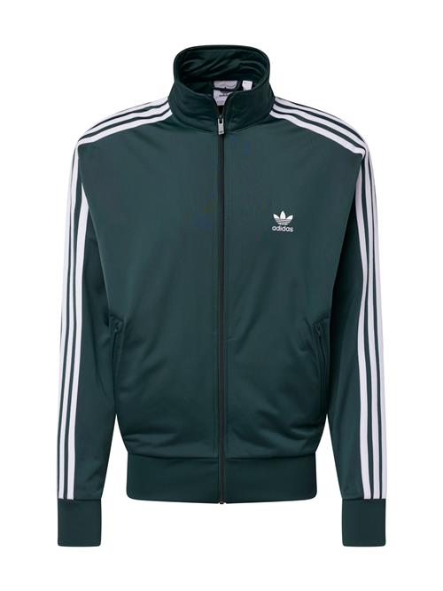 ADIDAS ORIGINALS Sweatjakke 'Adicolor Classics Firebird'  mørkegrøn / hvid