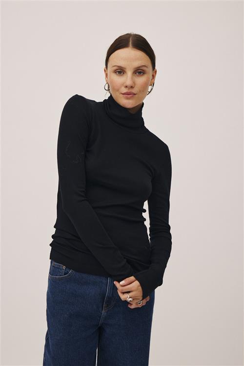 Magasin du Nord Collection Magasin Cilla 11 RWS Merino Wool Kvinde Black Rullekraver Str L Merino