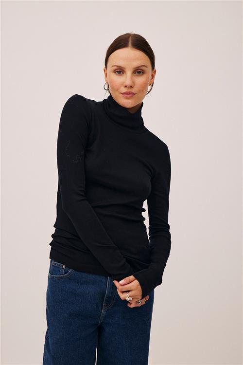 Magasin du Nord Collection Magasin Cilla 11 RWS Merino Wool Kvinde Black Rullekraver Str XL Merino