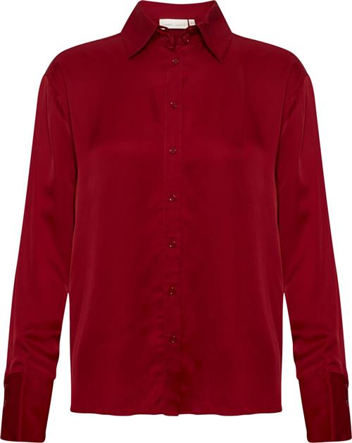 Se InWear Paulineiw Shirt Kvinde True Red Langærmede Skjorter Loose Fit Str 44 - hos Magasin ved Magasin