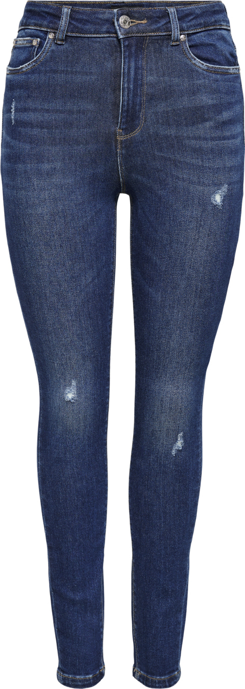 ONLY Onlmila Life HW SK ANK Bj374 Noos Kvinde Dark Blue Denim Skinny Jeans Str "30/""32" - hos Magasin