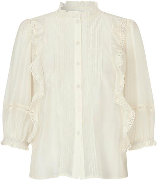 Se Lollys Laundry Vidall Shirt 3/4 Kvinde White Langærmede Skjorter Str XS - hos Magasin ved Magasin