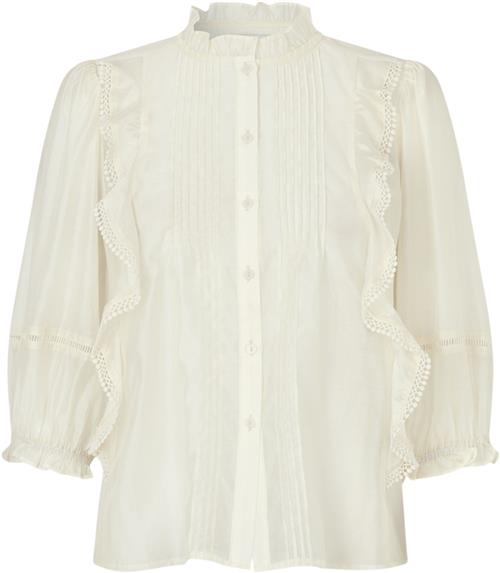 Se Lollys Laundry Vidall Shirt 3/4 Kvinde White Langærmede Skjorter Str XXL - hos Magasin ved Magasin