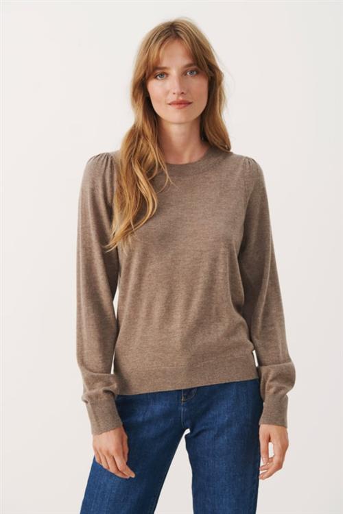 Part Two Evinaspw PU 90 Wool, 10 Cashmere Kvinde Mink Melange Sweaters Relaxed Fit Str L Cashmere - hos Magasin