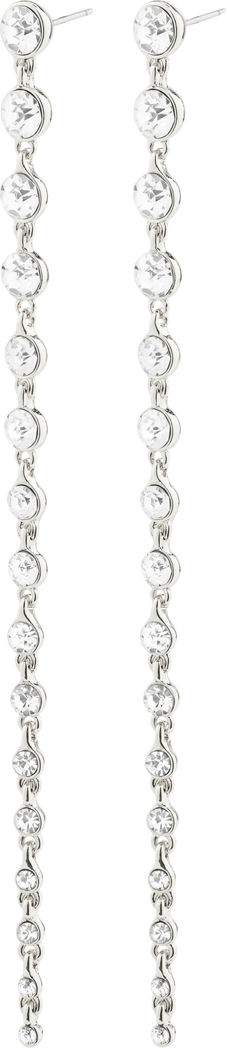 Pilgrim Reagan Recycled Crystal Earrings Silverplated one size - Ørestikker hos Magasin