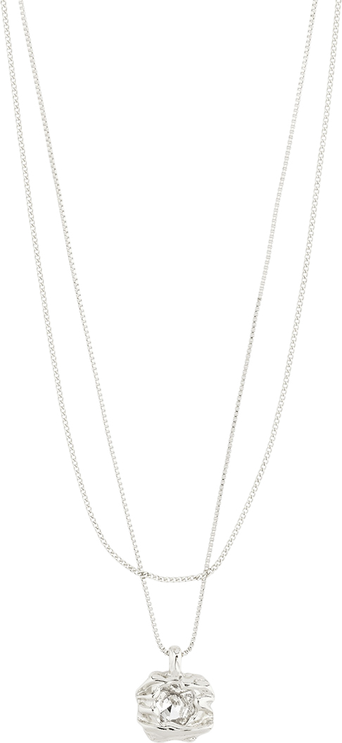 Se Pilgrim Feel Recycled Necklace 2in-1 set Silver-plated one size - Halskæder Med Vedhæng hos Magasin ved Magasin