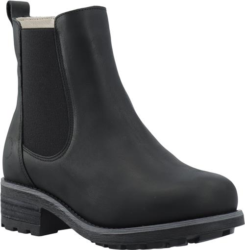 Cashott Caskarla Chelsea Boot WR Warm Lining Oil Nubuck Kvinde Black Chelsea Boots Str 38 - hos Magasin