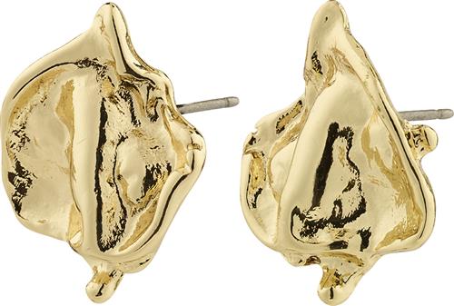 Se Pilgrim Lavender Recycled Earrings Goldplated one size - Ørestikker hos Magasin ved Magasin