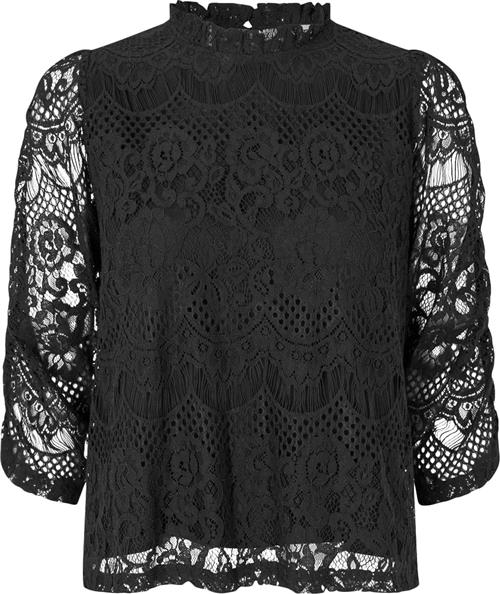 Lollys Laundry Liloull Blouse 3/4 Kvinde Black Langærmede Bluser Str XS - hos Magasin