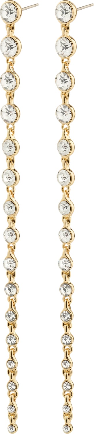 Pilgrim Reagan Recycled Crystal Earrings Goldplated one size - Ørestikker hos Magasin