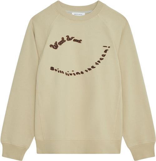 Se Wood Wood Wwhester Dream Crew Mand Taupe Beige Sweatshirts Str S - hos Magasin ved Magasin