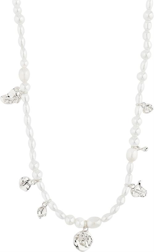 Se Pilgrim Intent Pearl Necklace Silverplated one size - Halskæder Med Vedhæng hos Magasin ved Magasin