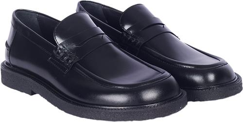 ANGULUS Klassisk Penny Loafer Kvinde 1835 Black Loafers Str 37 - Læder hos Magasin