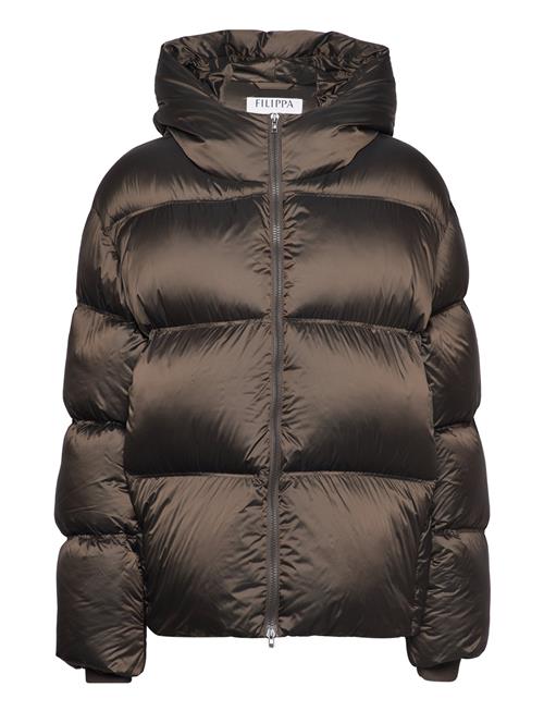 Hooded Puffer Jacket Filippa K Brown