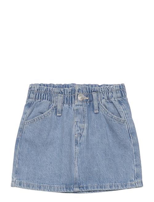 Mango Paperbag Denim Skirt Mango Blue