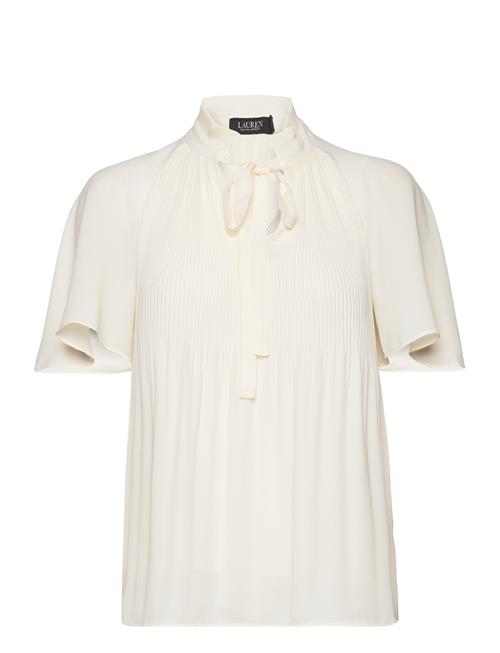 Lauren Ralph Lauren Pleated Georgette Blouse Lauren Ralph Lauren Cream