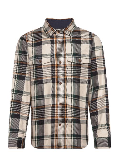 GANT Heavy Twill Check Overshirt GANT Cream