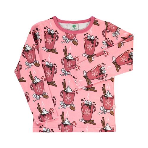 Småfolk Hot Chocolate Langærmet T-Shirt Bridal Rose | Lyserød | 4-5 years