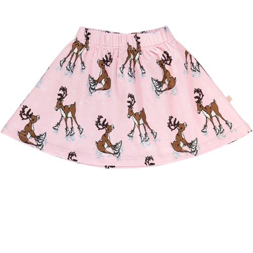Se Småfolk Kort nederdel i Icy Pink med rensdyr 2-3 Y  Lyserød  2-3 år  kvinde ved Babyshop
