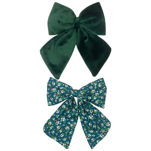 Se Mimi & Lula 2 Bow Clips - Agnes Teal Into the Woods 2 Sløjfeklips - Agnes Teal Into the Woods |  | 0 ved Babyshop