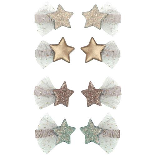 Se Mimi & Lula 8 Hair Clips - Mini Ballet Star Swanlake Mini Balletstjerne Hårklemme White |  | 0 ved Babyshop