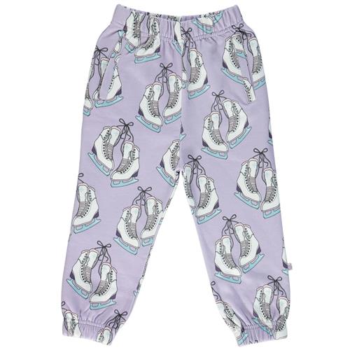 Småfolk Sweatpants i Orchid Petal med skøjteprint | Lilla | 2-3 years