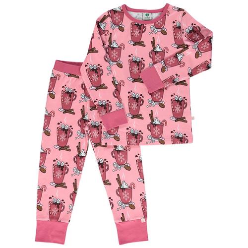 Se Småfolk Hot Chocolate Pyjamas Bridal Rose | Lyserød | 7-8 years ved Babyshop