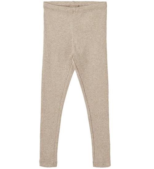 Se Wheat Leggings - Rib - Maddy - Gravel Melange ved KidsWorld