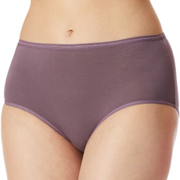 Schiesser Trusser 2P Modal Essentials Midi Briefs Violet/Sort bomuld 38 Dame