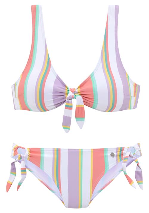 Se LASCANA Bikini  mint / lilla / koral / hvid ved About You