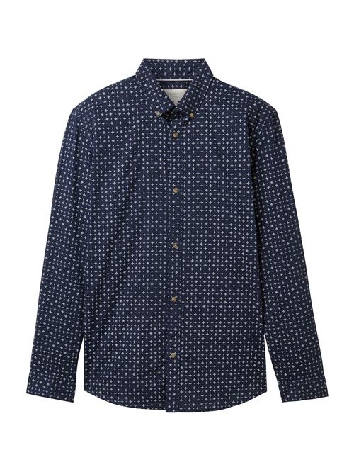 TOM TAILOR DENIM Skjorte  navy / hvid