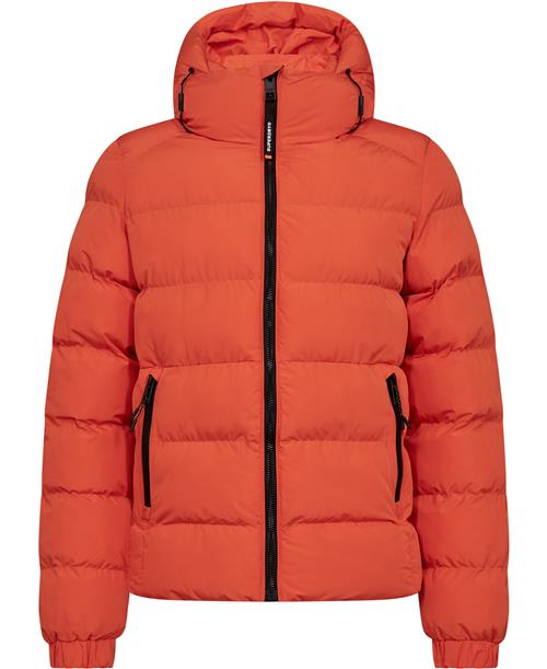 Superdry Hooded Sports Puffer Jacket Mand Flame Orange Overgangsjakker Str L - hos Magasin