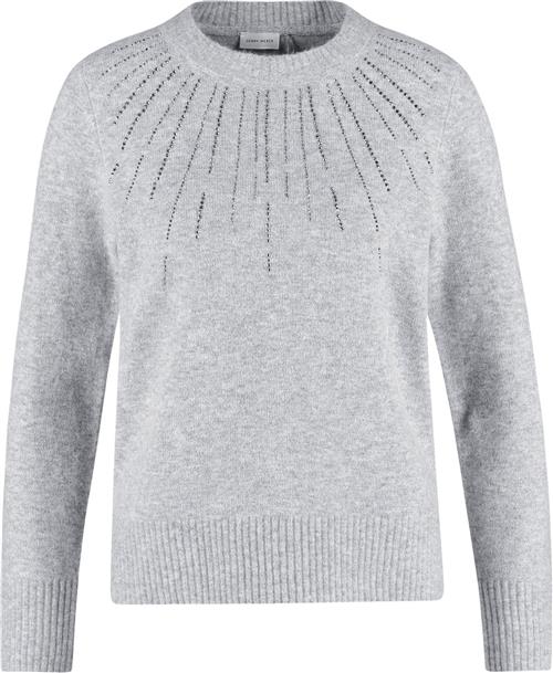 Se Gerry Weber Pullover 1/1 Sleeve Kvinde Silver Grey Melange Sweaters Str 44 - hos Magasin ved Magasin