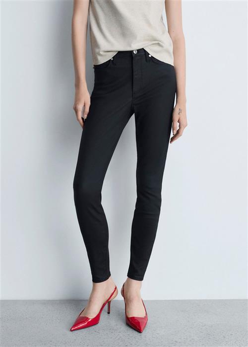 Se MANGO Anne Skinny Jeans High Rise Kvinde Black Bukser Str 34 - Denim hos Magasin ved Magasin