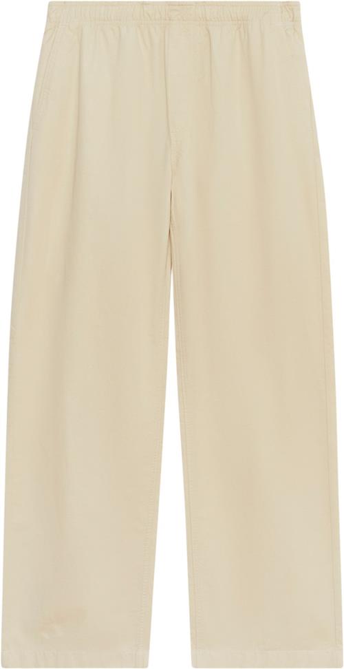 Se Wood Wood Wwlee Washed Twill Trousers Mand Oyster Bukser Str XXS - hos Magasin ved Magasin