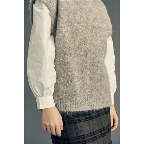 Se A-VIEW Patrisia Knit Vest Kvinde Brown Sweaters Loose Fit Str XS - hos Magasin ved Magasin