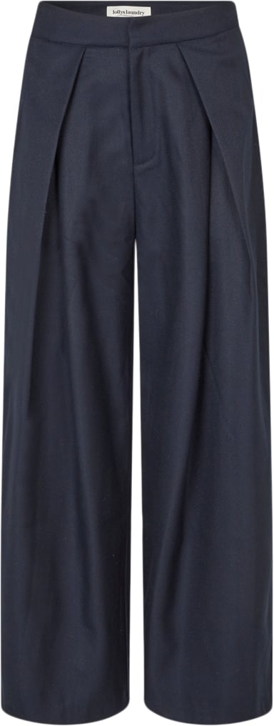 Se Lollys Laundry Zolall Pants Kvinde Dark Blue Bukser Med Brede Ben Str L - hos Magasin ved Magasin