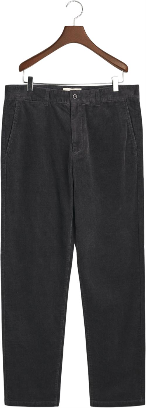 Gant Regular Cord Chinos Mand Black Grey Bukser Str 36/32 - hos Magasin