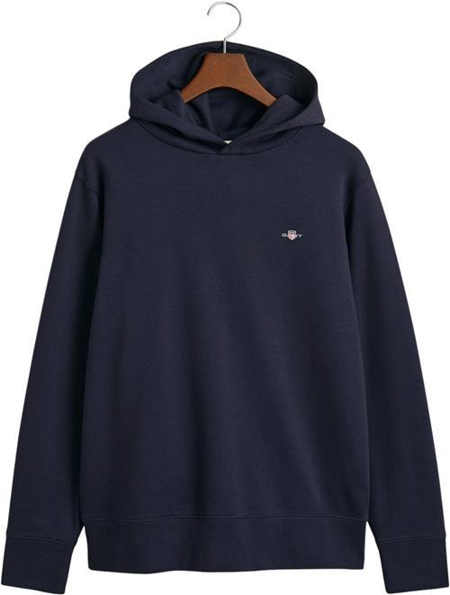 Se Gant REG EMB Archive Shield Hoodie Mand Evening Blue Hoodies Str XL - hos Magasin ved Magasin