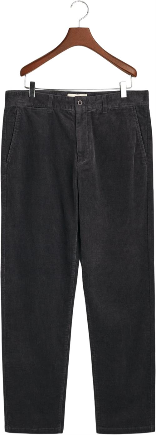 Gant Regular Cord Chinos Mand Black Grey Bukser Str 31/32 - hos Magasin