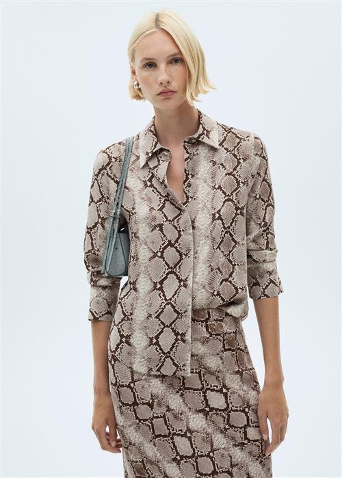 Se MANGO Shirt .- Serpi Kvinde Brown Skjorter Str L - hos Magasin ved Magasin