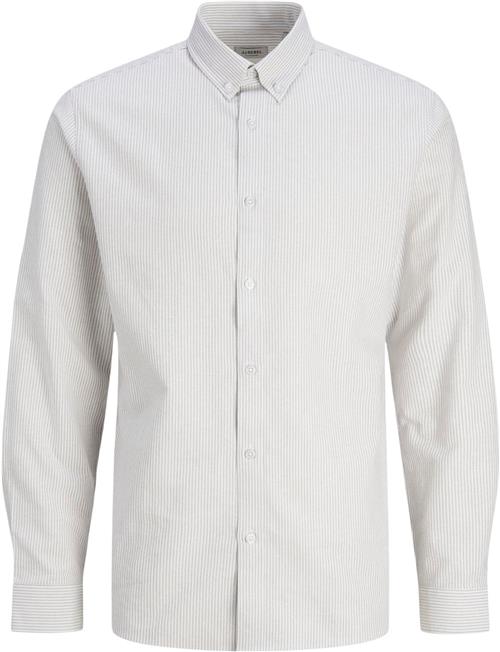 Se JJ-REBEL Jreboscar Shirt LS Noos Kvinde Crockery/white Skjorter Str L - hos Magasin ved Magasin