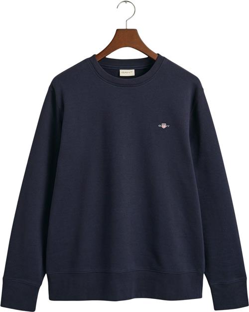 Se Gant REG EMB Archive Shield Cneck Mand Evening Blue Sweatshirts Str XL - hos Magasin ved Magasin